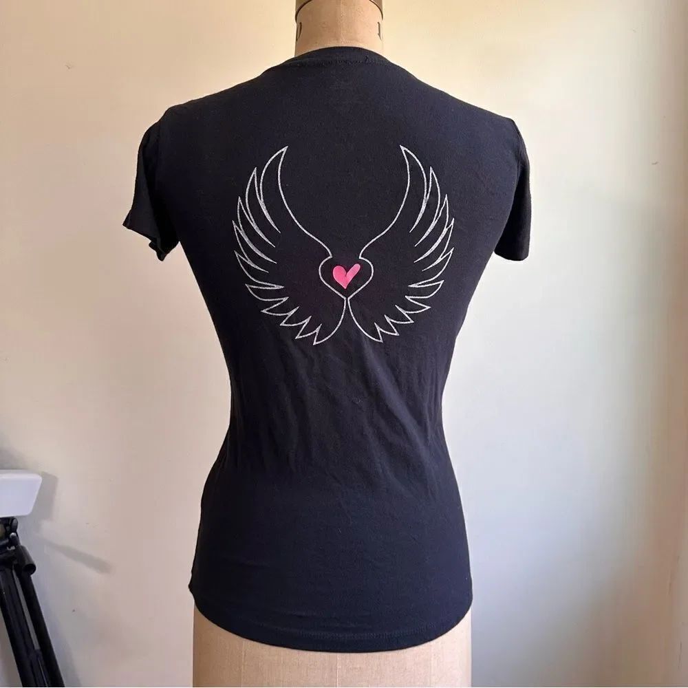 Victoria's Secret Loves Aruba Black Graphic Tee Size Extra Small - Picture 2 of 8